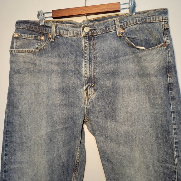 Levi's Mens 505 Blue Jeans Size 40X32 Classic‎ Straight Leg Style - Picture 2 of 16